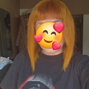 Human Hair Ginger Bob Wig
